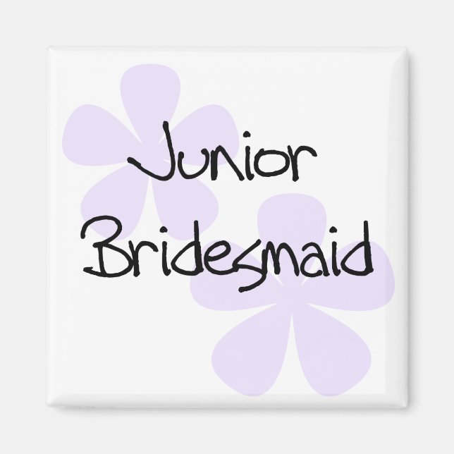Íman Lilac Flowers Junior Bridesmaid (Frente)