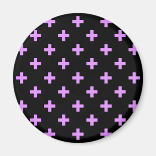 Íman Lilac polka cruza em preto