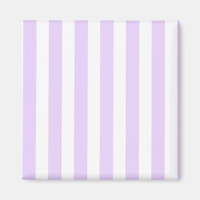 Íman Lilac, púrpura e tiras doces brancas (Frente)