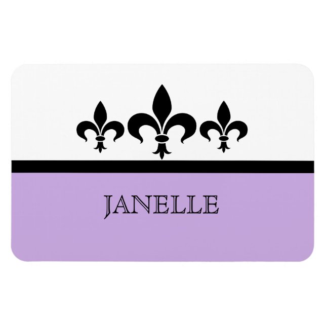 Íman Lilac Swanky Fleur De Lis Flexi Magnet (Horizontal)