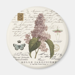 Íman Lilacs modernos do francês do vintage