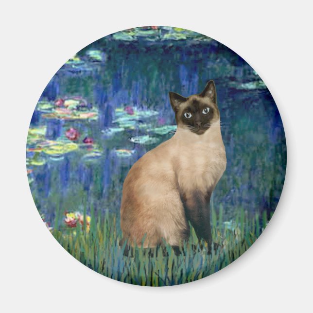 Íman Lilies 5 - Gato Siames de Pontas Seal (Frente)