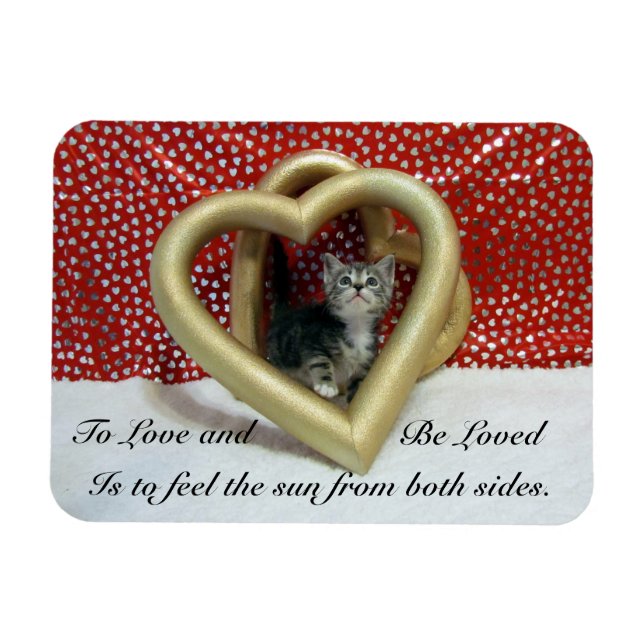 Íman Lilo'The Cat's Loving Hearts Magnet (Horizontal)