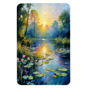 Íman Lily Pond inspirado no Monet no Impressionista do 