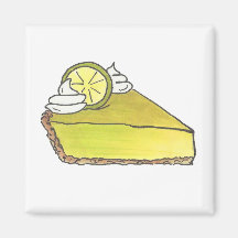 Limão-chave Pie Slice Slice do Dessert Comida Magn