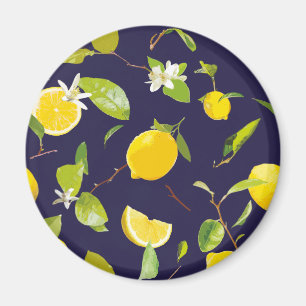 Íman Limão de Aquarela e Folhas 10