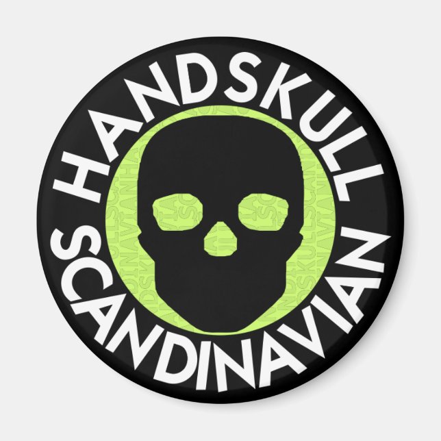 Íman Limão HANDSKULL LIV magneta redonda P3 (Frente)