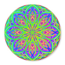 Limão Púrpura Estilo Mandala Colorido Boho Magnet