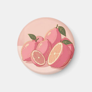 Íman Limão Rosa Feminino Moderno Cítrico