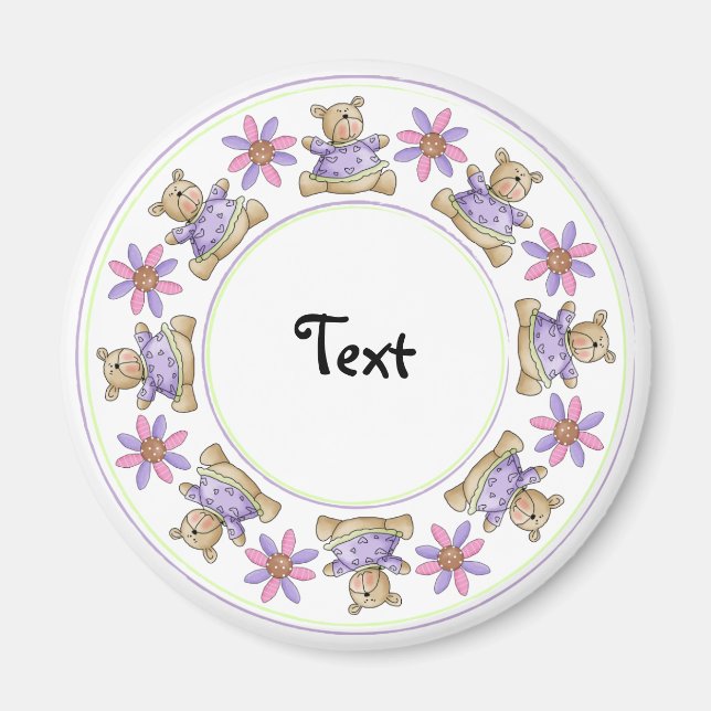 Íman Limite de design do ursinho de corte (Frente)