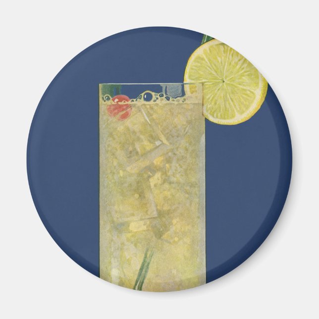 Íman Limonada ou Refrigerante de Frutas Vintage, Bebida (Frente)
