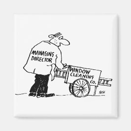 Íman Limpador de Janelas com Carrinho de Limpeza de Jan