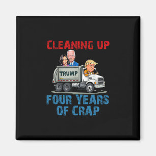 Íman Limpando Quatro Anos De Merda Camiseta Engraçada D