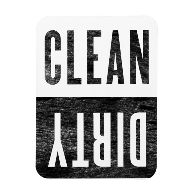 Íman Limpar | Estilo de letra suja Estilha da máquina d (Vertical)