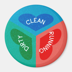 Íman Limpe o coração reversível Running sujo da máq