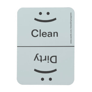 Íman Limpe o ímã sujo - cinza - (sorriso/olhar severo