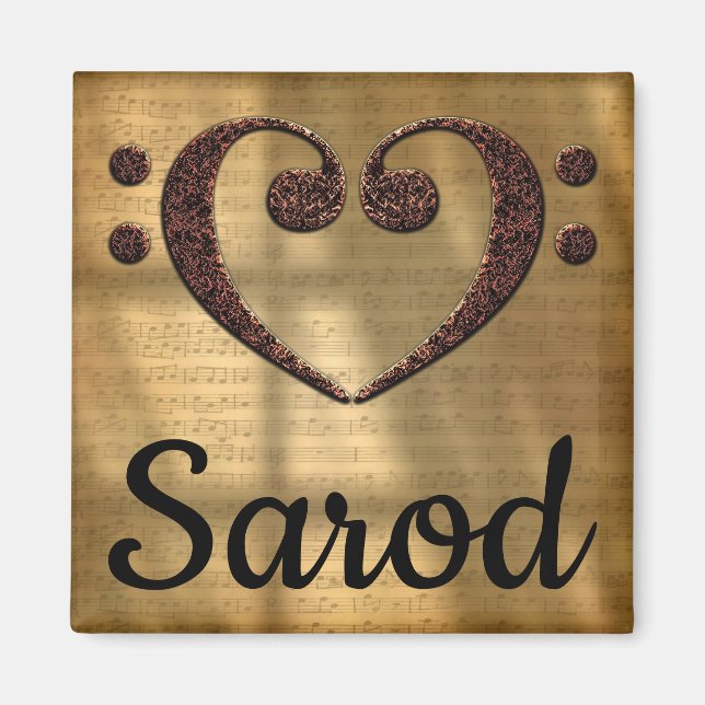 Íman Limpe Sarod do Coração de Baixo Duplo (Frente)