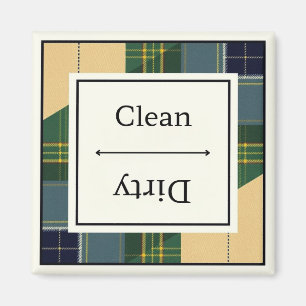 Íman Limpo Gordon Dress Tartan Dishwasher Magnet