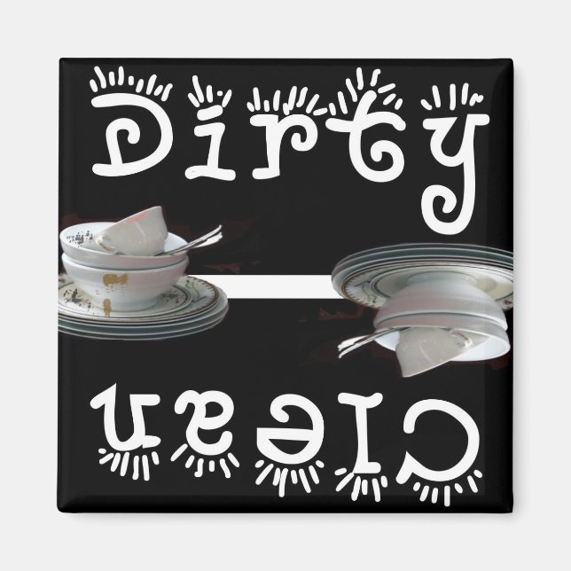 Íman Limpo / Sujo (Preto) (Frente)