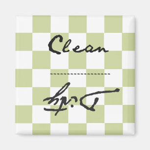 Íman Limpo verde pálido ou sujo Checkered