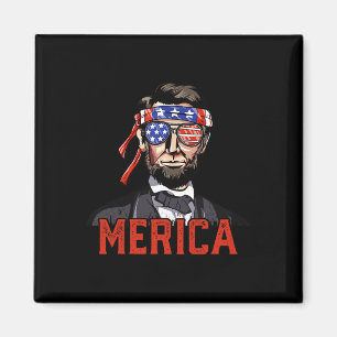 Íman Lincoln 4 de Julho Merica Abe Meninos Homens Mulhe