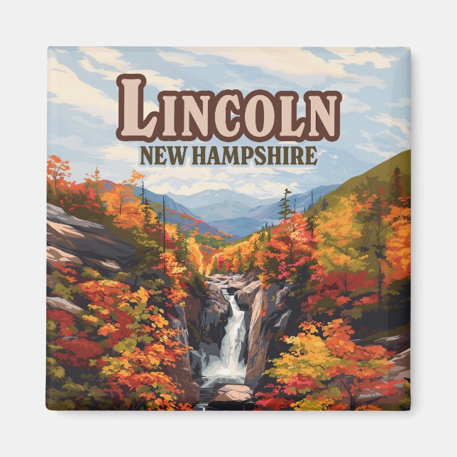 Íman Lincoln New Hampshire Franconia Falls (Frente)