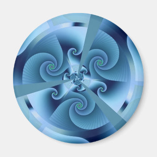 Íman Linda Arte Fractal Espiral Azul