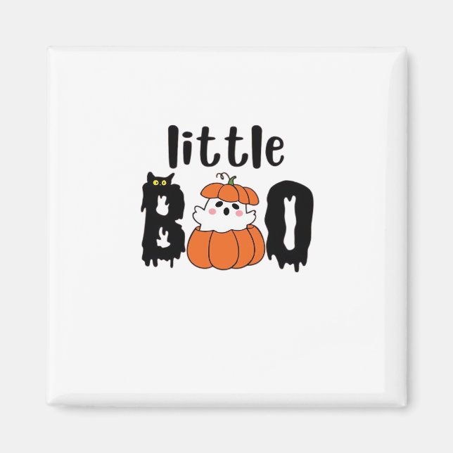 Íman Linda Bolinha Gatinha de Abóbora de Halloween em E (Frente)