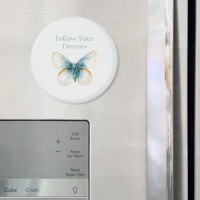 Íman Linda Borboleta Creme Azul (In Situ (Fridge))