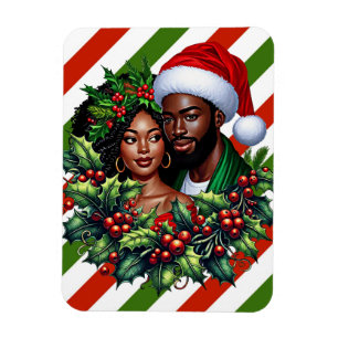 Íman Linda casal Negra Holly de natal, cruz arte