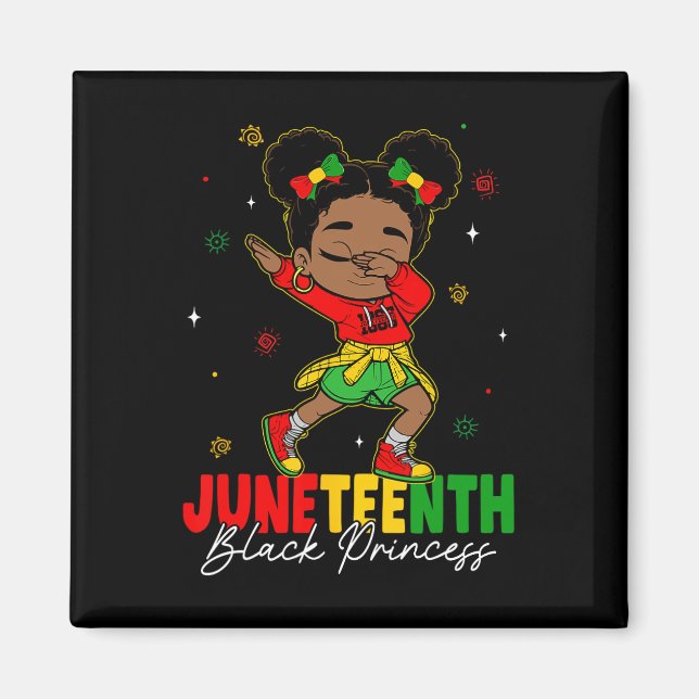 Íman Linda Garotinha Negra Dabbing Princesa Negra Jun (Frente)