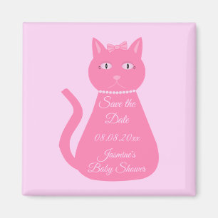 Íman Linda Gatinha Bebê Rosa Menina Personalizado Anive