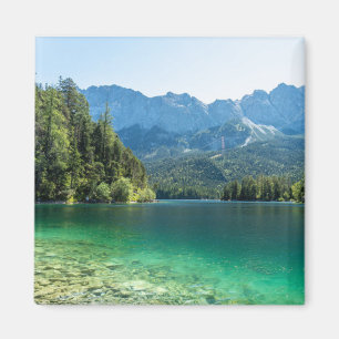 Íman Linda lagoa Eibsee Alpes da Baviera Alemanha
