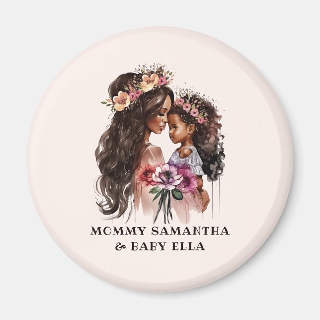 Íman Linda mãe negra e filha (Frente)