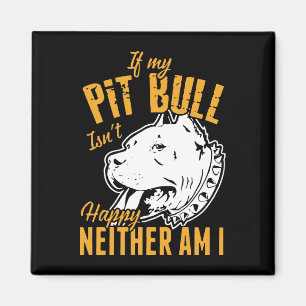 Íman Linda Mãe Pai Pit Bull Cachorro Engraçado Pitbull