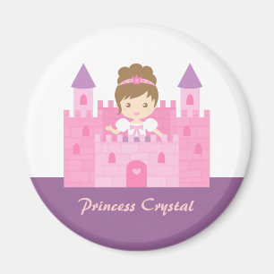 Íman Linda Menina Princesa no Conto de Fadas do Castelo