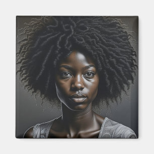 Íman Linda mulher afro-americana Ai Art