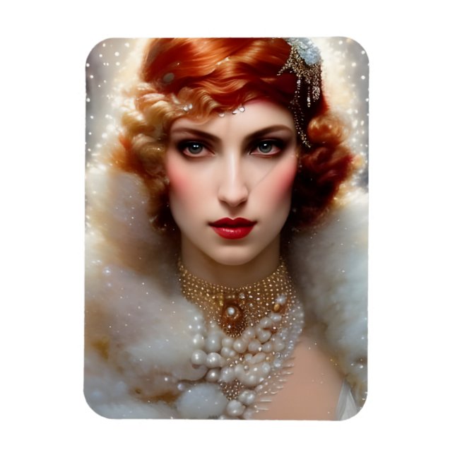 Íman Linda Mulher de Branco (Vertical)