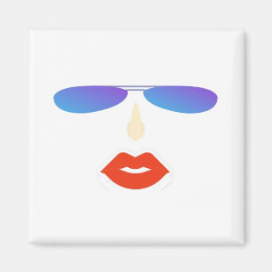 Íman Linda mulher Vestindo Óculos-Sol Legal 