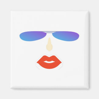 Íman Linda mulher Vestindo Óculos-Sol Legal