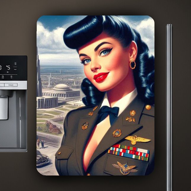 Íman Linda Pin-up Militar (Criador carregado)