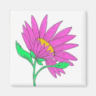 Íman Linda Pintura De Flor Acrílica Cor-de-rosa Whymisi