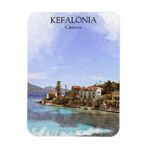 Íman Linda pintura de Grécia de Kefalonia Minimista