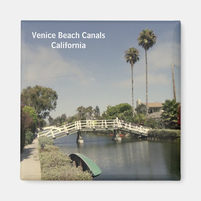 Íman Linda Venice Beach Canals Magnet! (Frente)