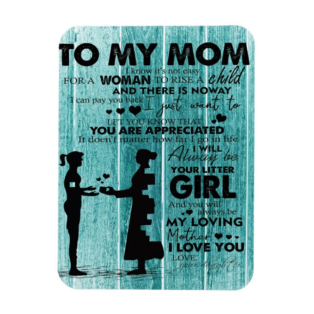Íman Lindas Citações À Minha Mãe | Presente Para Mãe (Vertical)