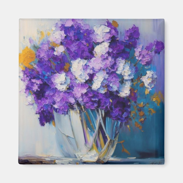 Íman Lindas Flores Roxas Antigas (Frente)