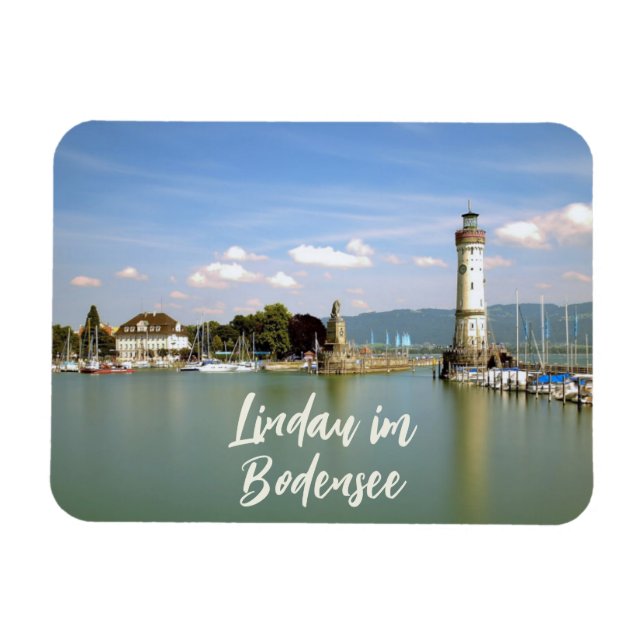 Íman Lindau im Bodensee Alemanha Souvenir Magnet (Horizontal)