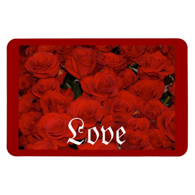 ÍMAN  LINDÍSSIMO BUQUÊ DE ROSAS VERMELHAS (Horizontal)