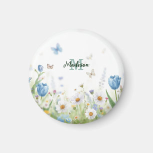 Íman Lindo Buquê de Flores Silvestres Flor de Primavera