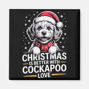 Íman Lindo cachorrinho de Natal O Natal é melhor com Ap